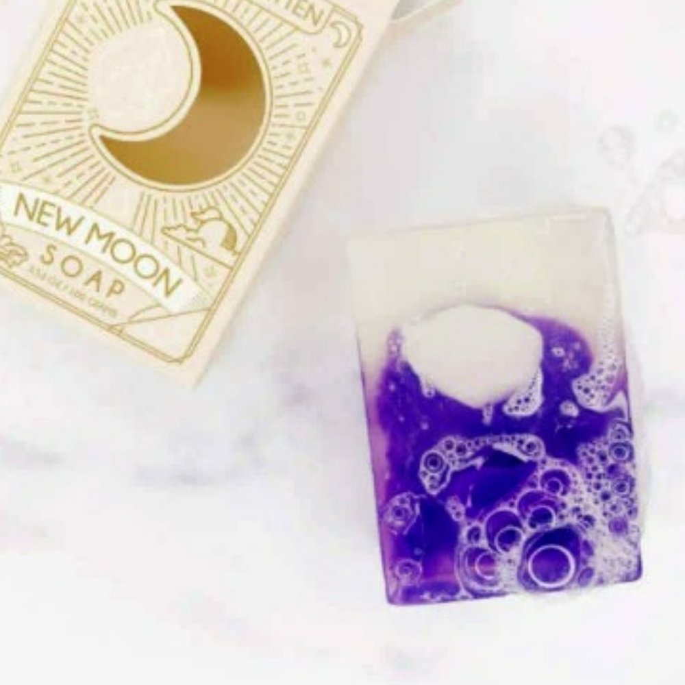 New Moon Soap with White Agate